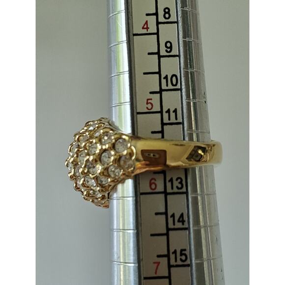 Vintage Lot of 2 Rhinestone Costume Rings - Picture 6 of 6